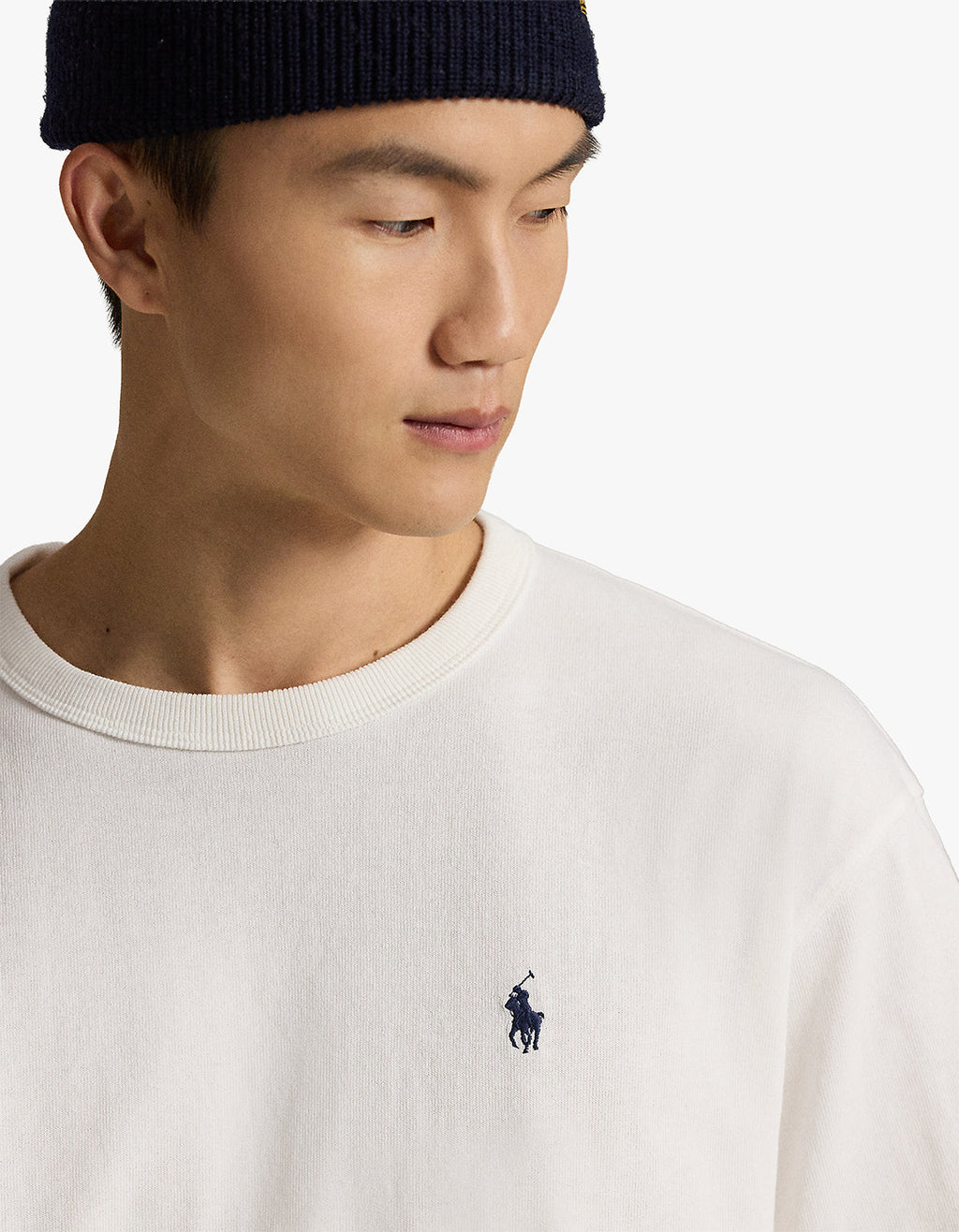 Relaxed Fit Logo Jersey T Shirt - Deckwash White