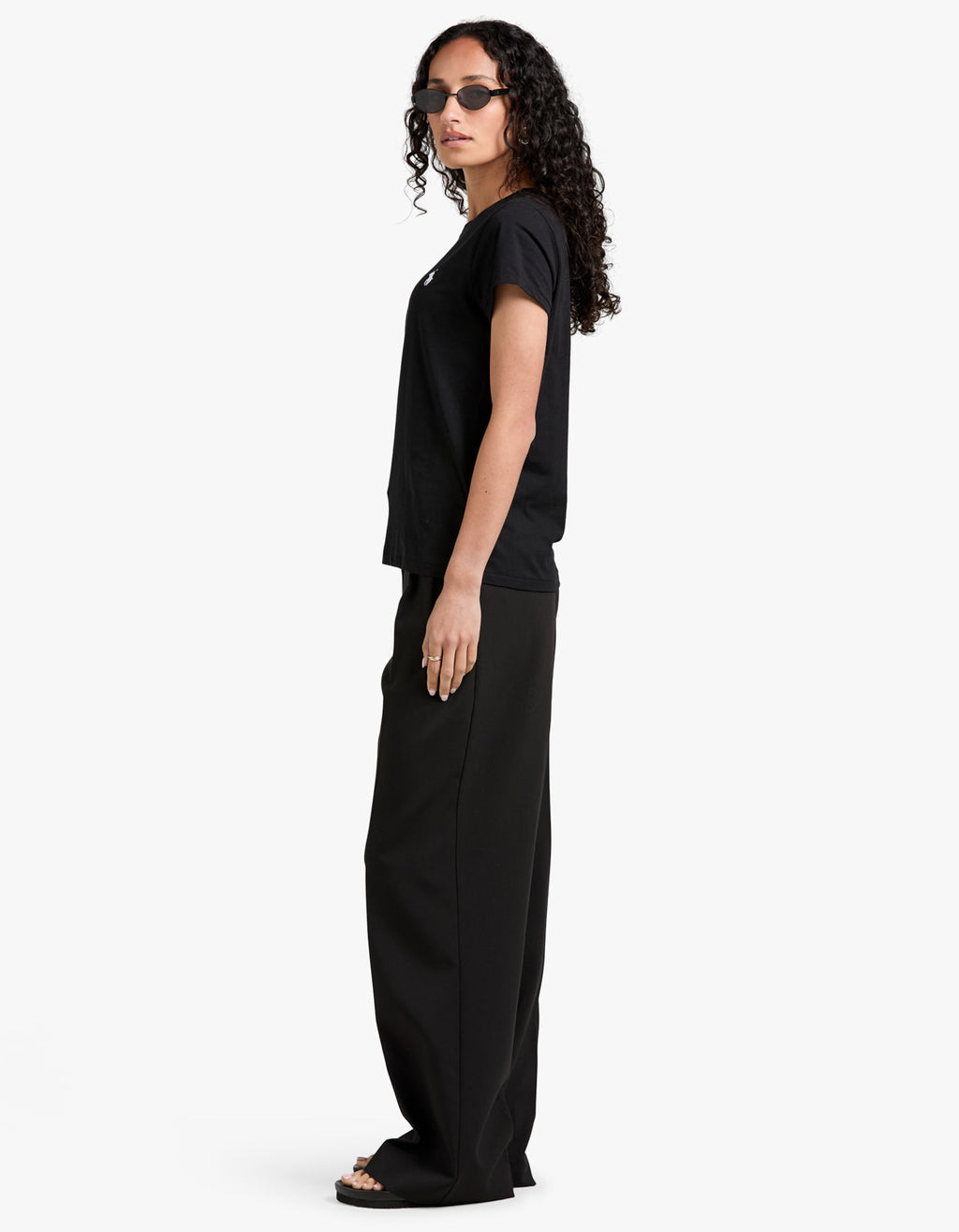 Crewneck Short Sleeve T Shirt - Black