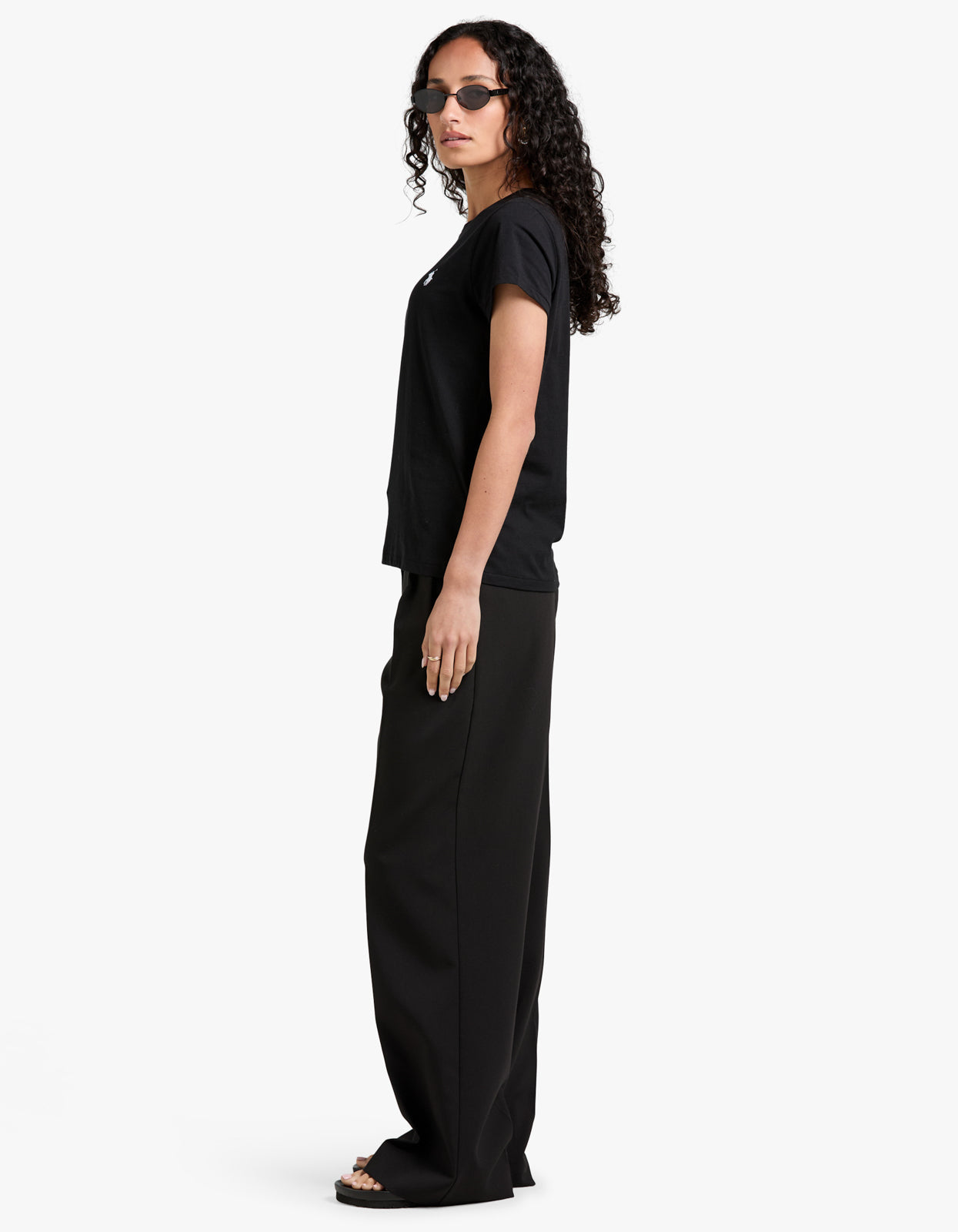 Crewneck Short Sleeve T Shirt - Black