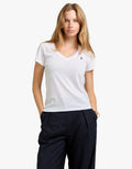 V Neck Short Sleeve T-Shirt - White