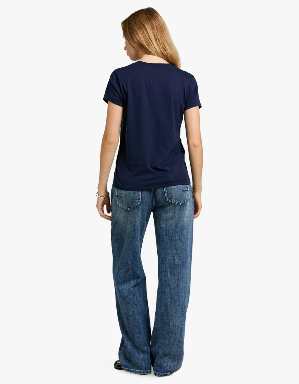 V Neck Short Sleeve T-Shirt - Cruise Navy