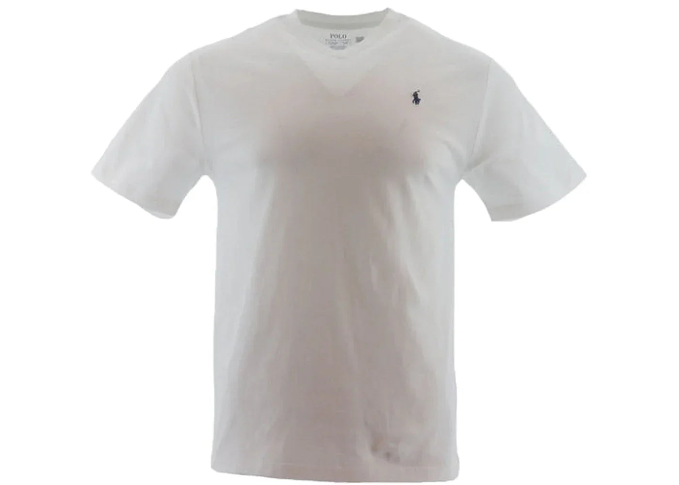 Polo Ralph Lauren Boys Short-Sleeve Cotton Jersey V-Neck T-shirt White