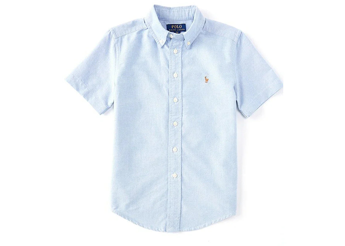 Polo Ralph Lauren Boys Short Sleeve Oxford Sport Solid Shirt Blue