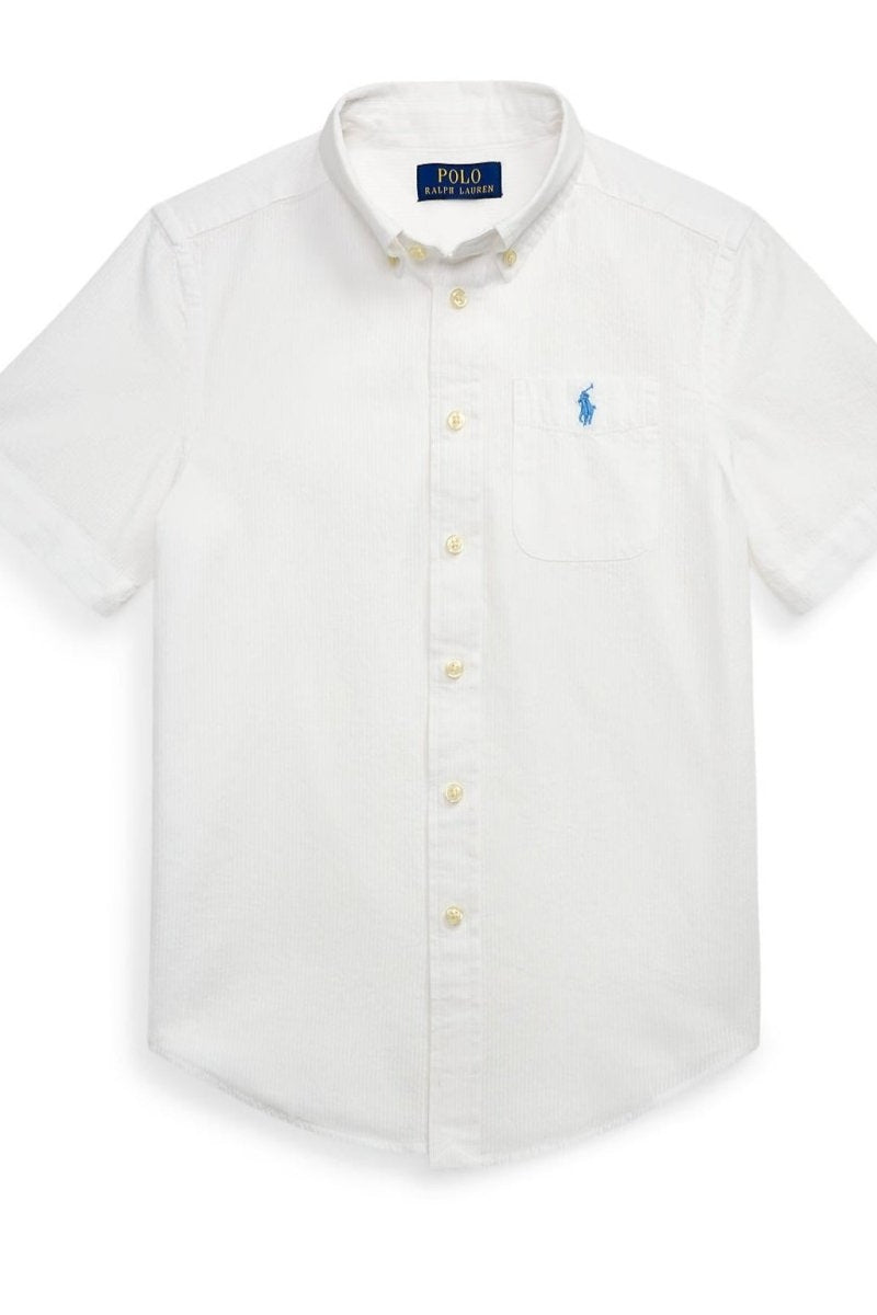 Polo Ralph Lauren Boys Short Sleeve Seersucker Shirt