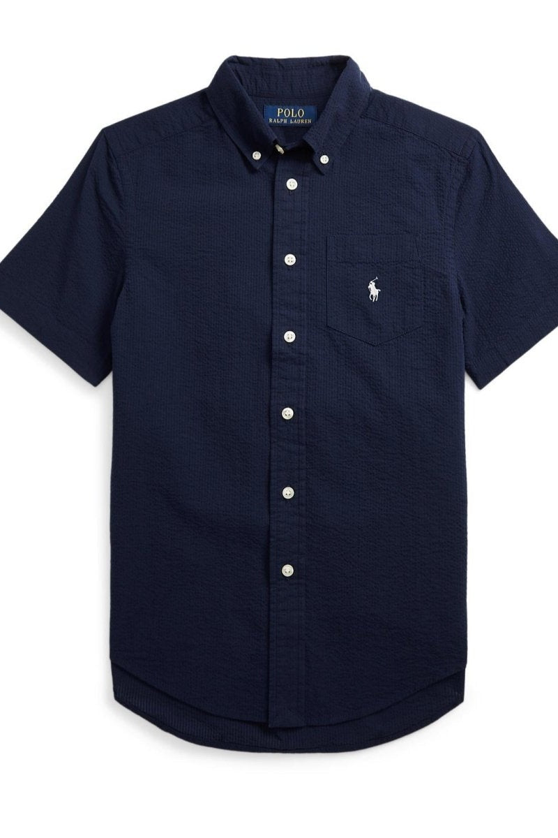 Polo Ralph Lauren Boys Short Sleeve Seersucker Shirt