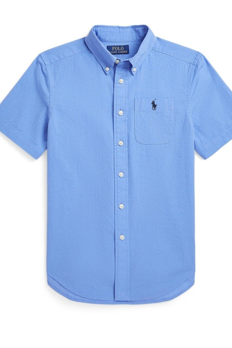 Polo Ralph Lauren Boys Short Sleeve Seersucker Shirt