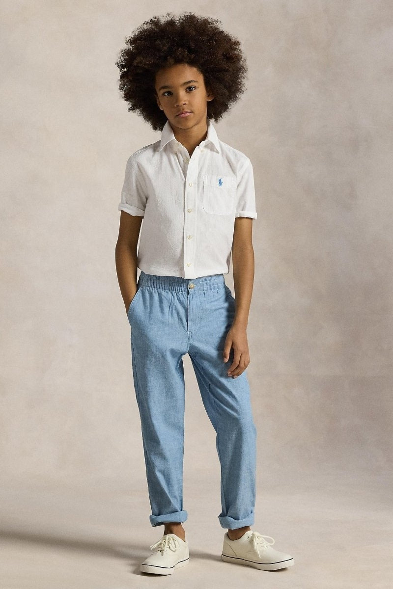 Polo Ralph Lauren Boys Short Sleeve Seersucker Shirt