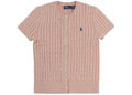 Polo Ralph Lauren Short Sleeve Crewneck Cardigan Pale Pink