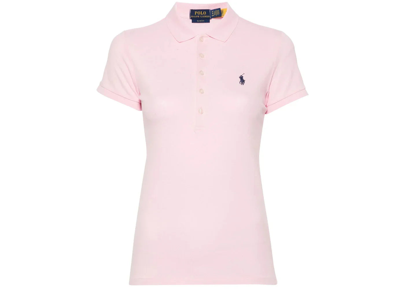 Polo Ralph Lauren Stretch Mesh Julie Polo Slim Short Sleeve Polo Shirt Sunkissed Pink