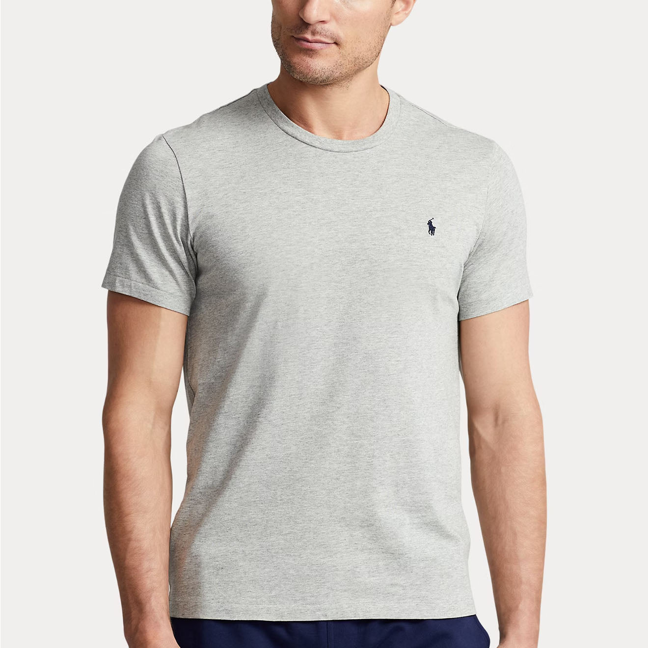 Polo Ralph Lauren Cotton Jersey Sleep Shirt Andover Heather