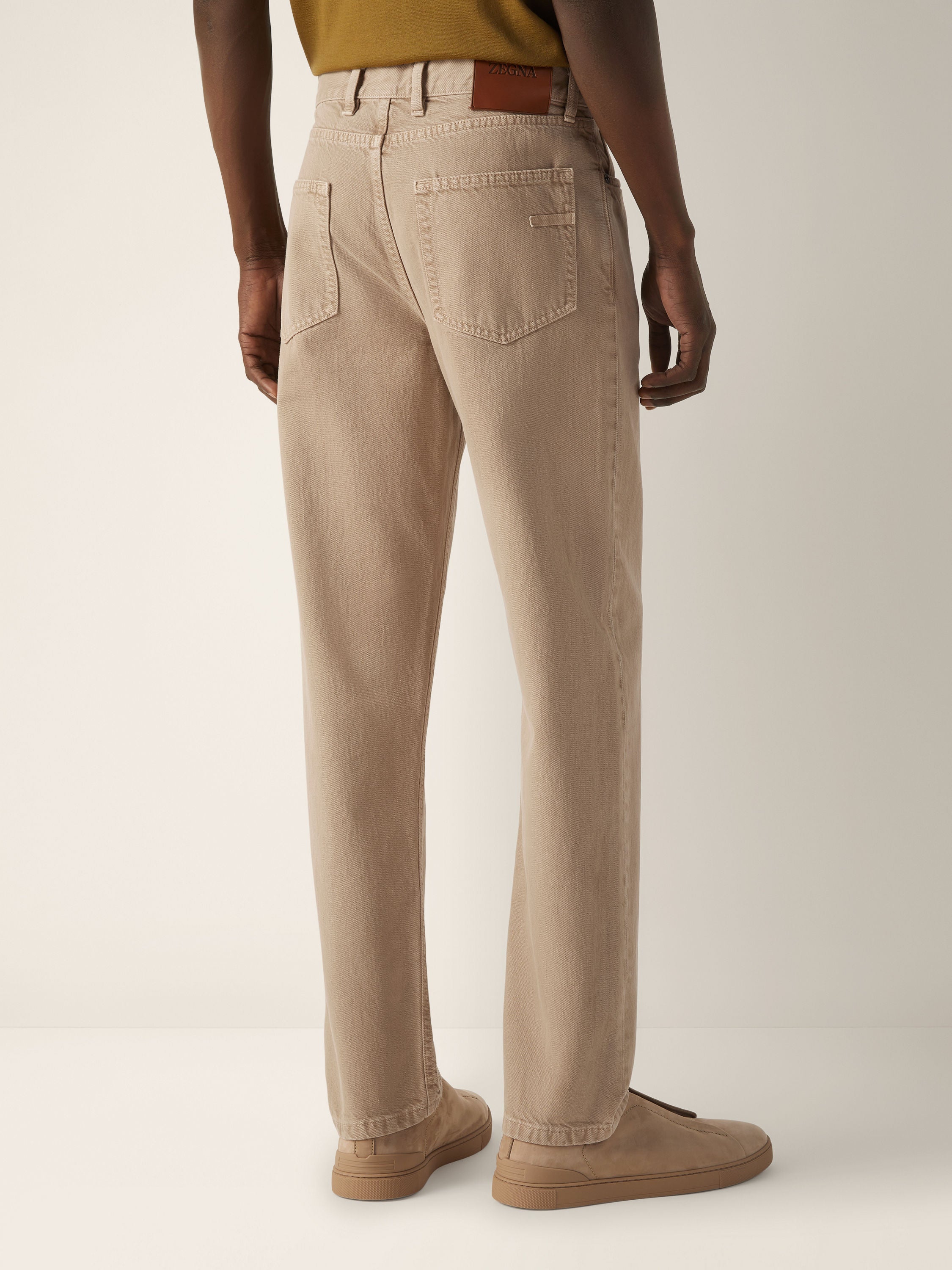 Beige Cotton Roccia Pants