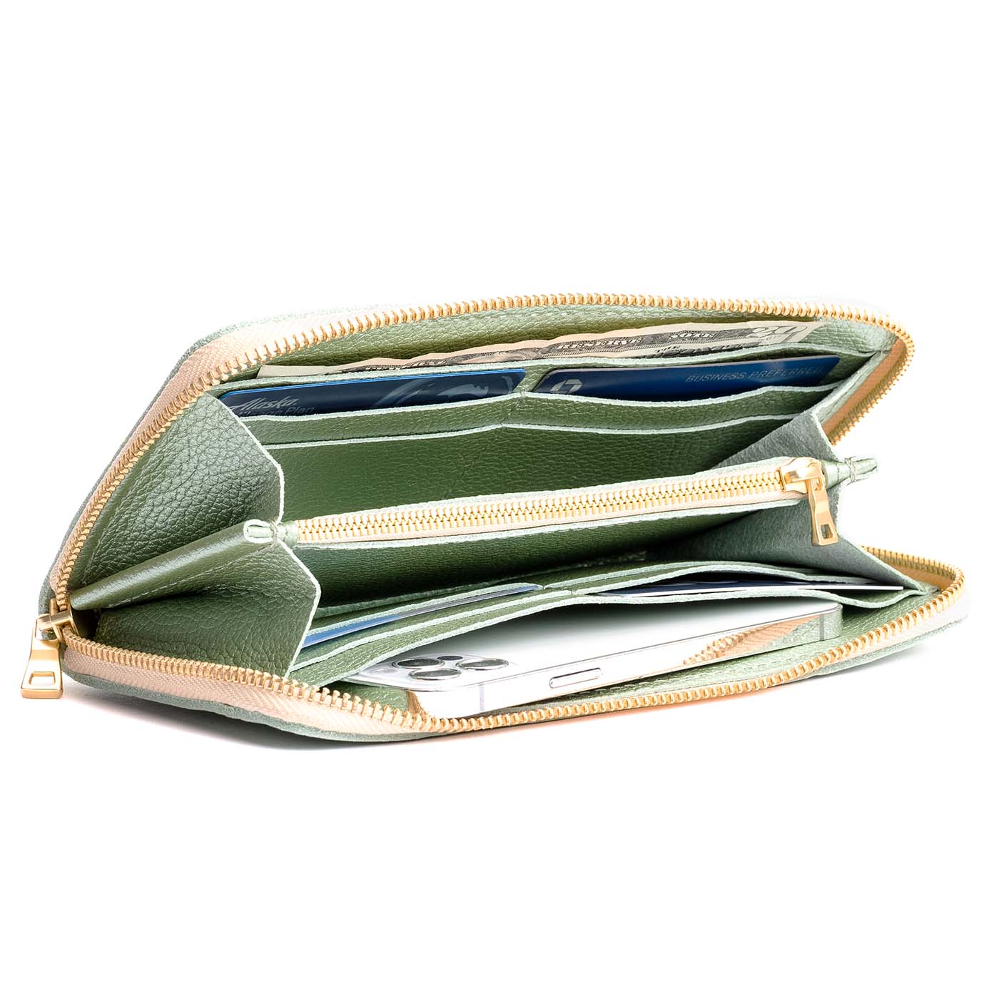 Accordion Zip Wallet |Tiffany necklace