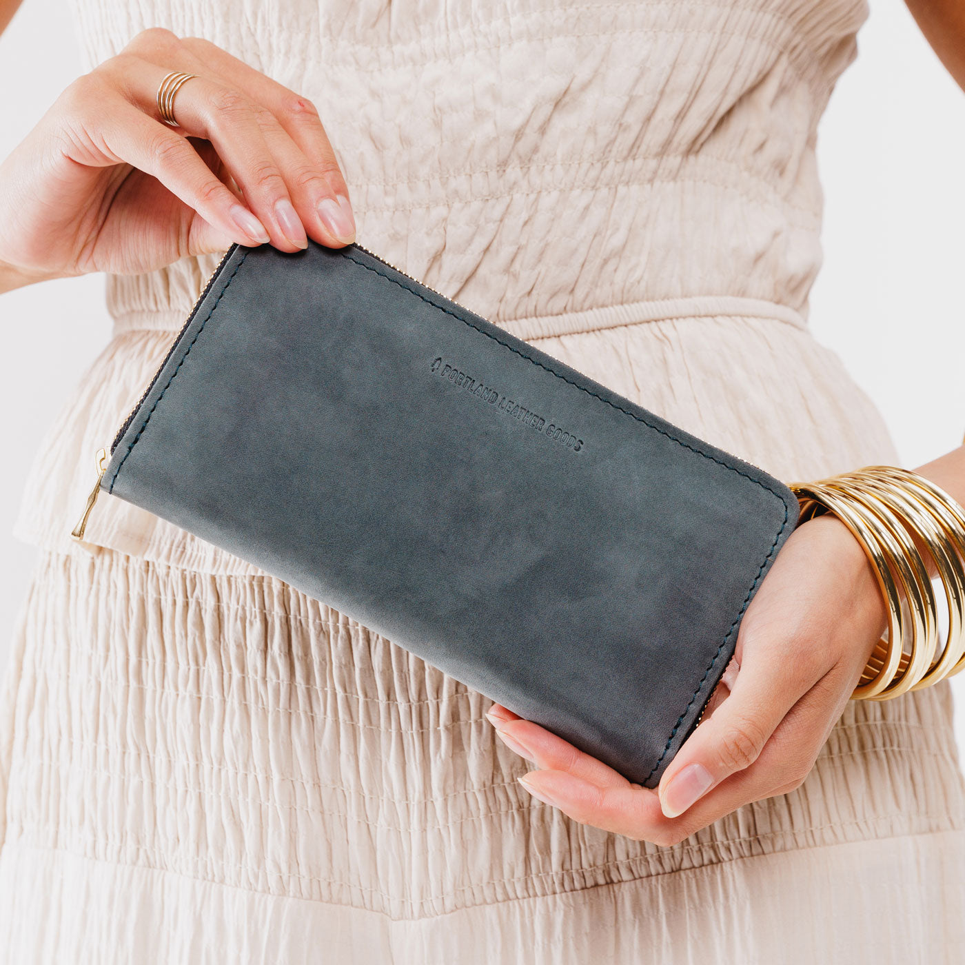 Accordion Zip Wallet |Tiffany necklace