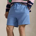 Loopback Fleece Pull-On Shorts In Bristol Blue