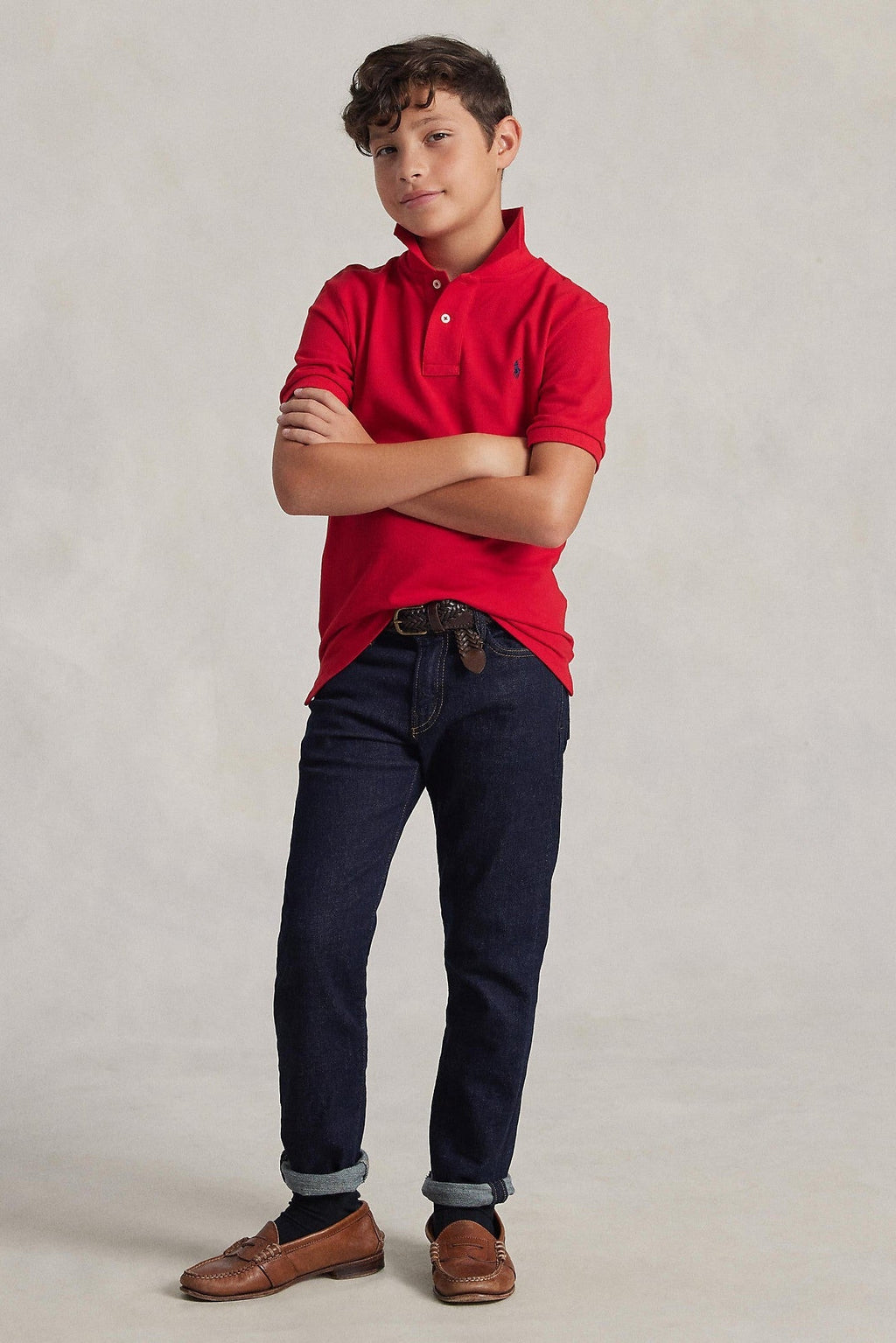 Polo Ralph Lauren Boys Mesh Red Polo Shirt