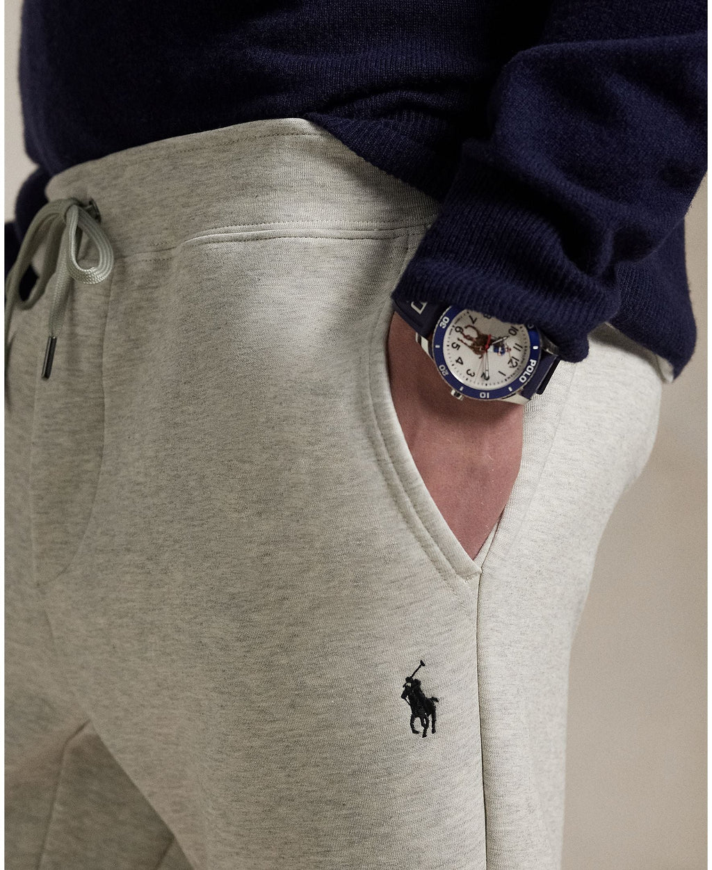 Ralph Lauren Double-Knit Jogger Pant - Grey