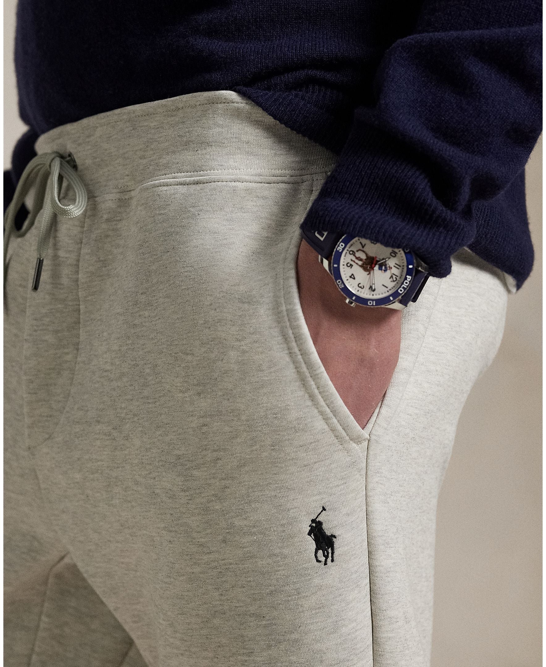 Ralph Lauren Double-Knit Jogger Pant - Grey