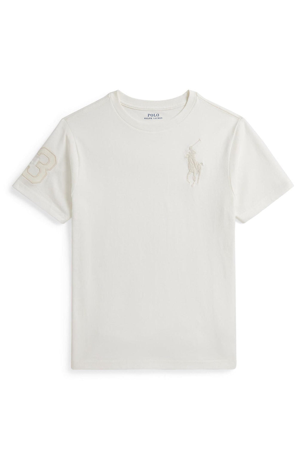 Polo Ralph Lauren Boys Large Pony Off-White Crewneck T-Shirt