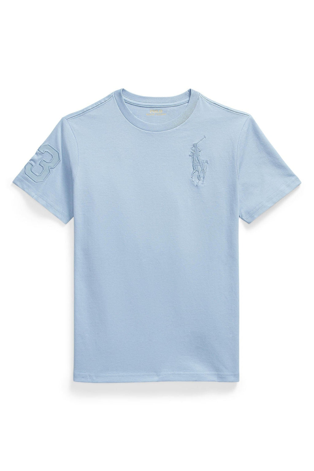 Polo Ralph Lauren Boys Large Pony Powder Blue Crewneck T-Shirt