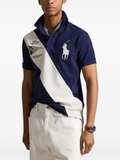POLO RALPH LAUREN - Men Basic Mesh Prl Yacht Club Patch Sash Stripe Custom Slim Short-Sleeve Polo Shirt