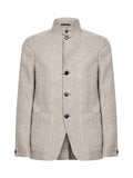 Zegna Men Medium Brown Il Conte Oasi Linen Jacket