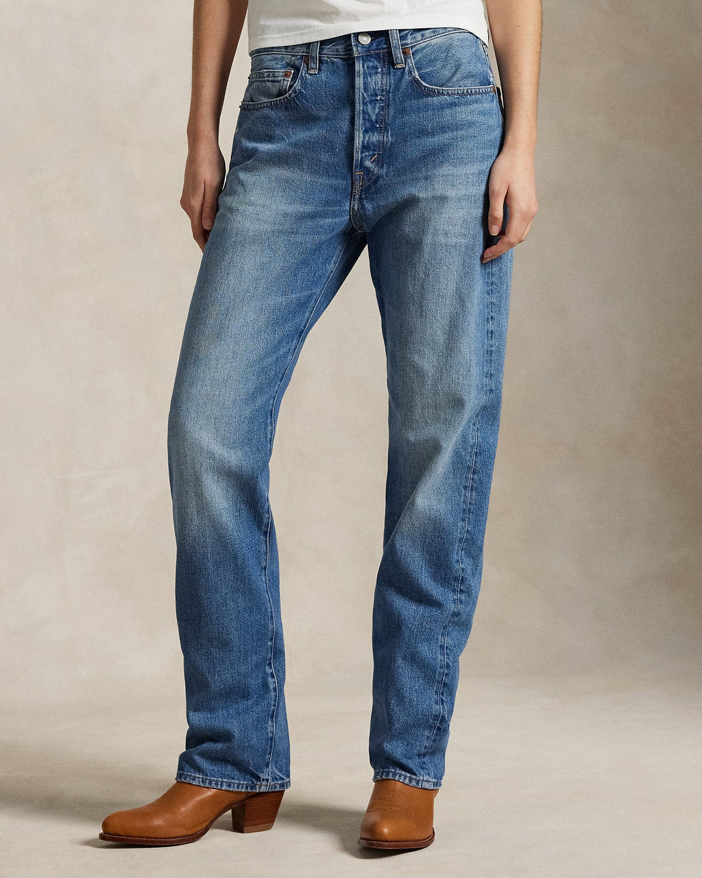 Polo Ralph Lauren - High-Rise Relaxed Straight Jean Lebec Wash