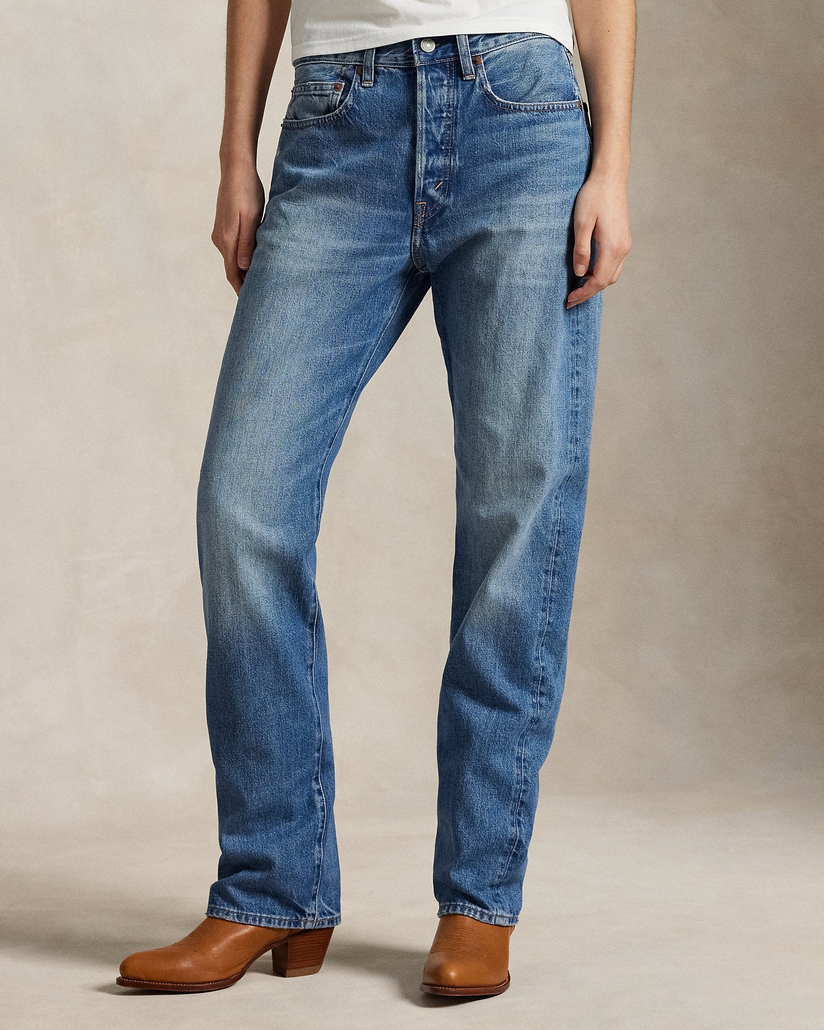 Polo Ralph Lauren - High-Rise Relaxed Straight Jean Lebec Wash