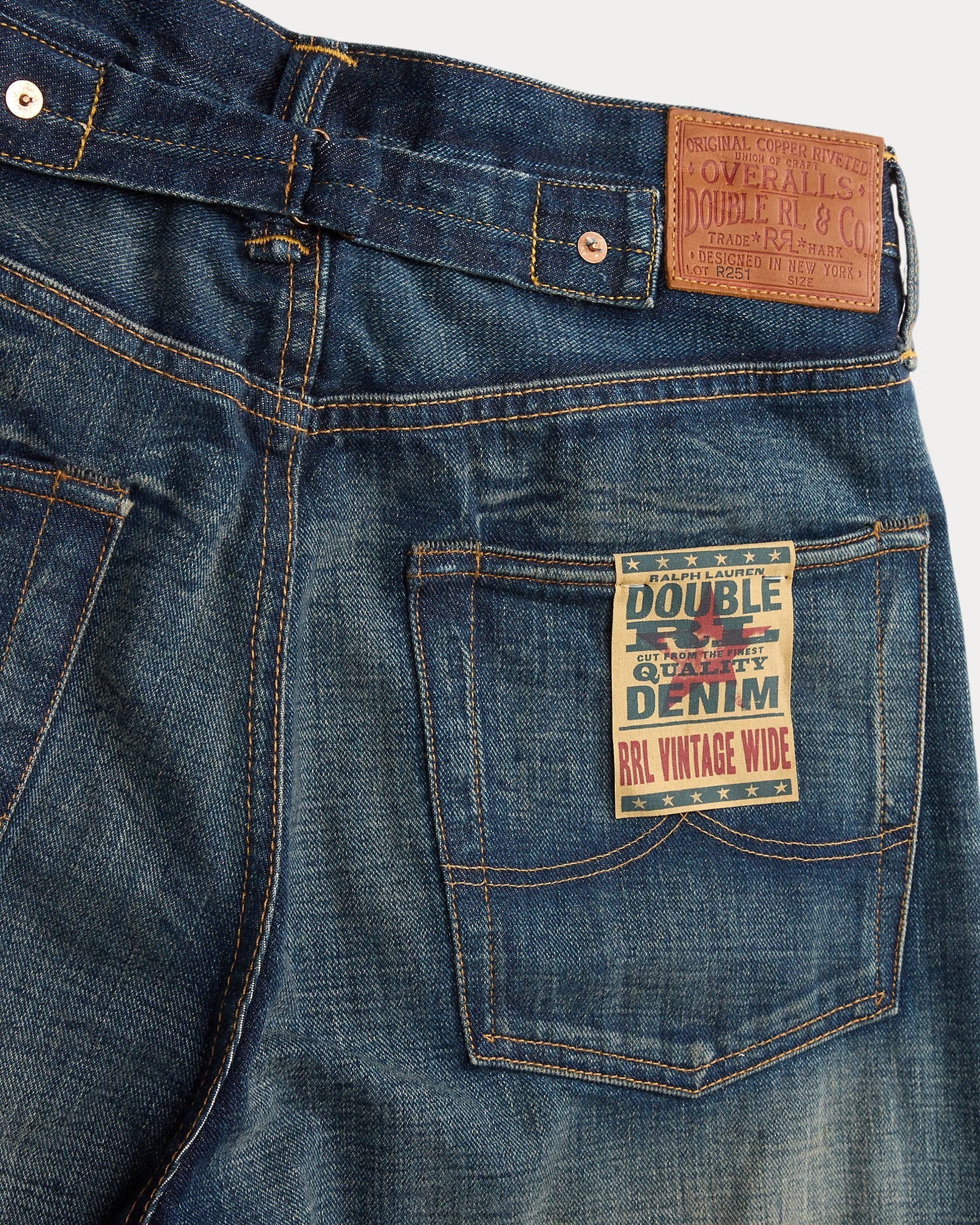 Double RL - Vintage Wide Fit Distressed Kenley Jean - Kenley Wash