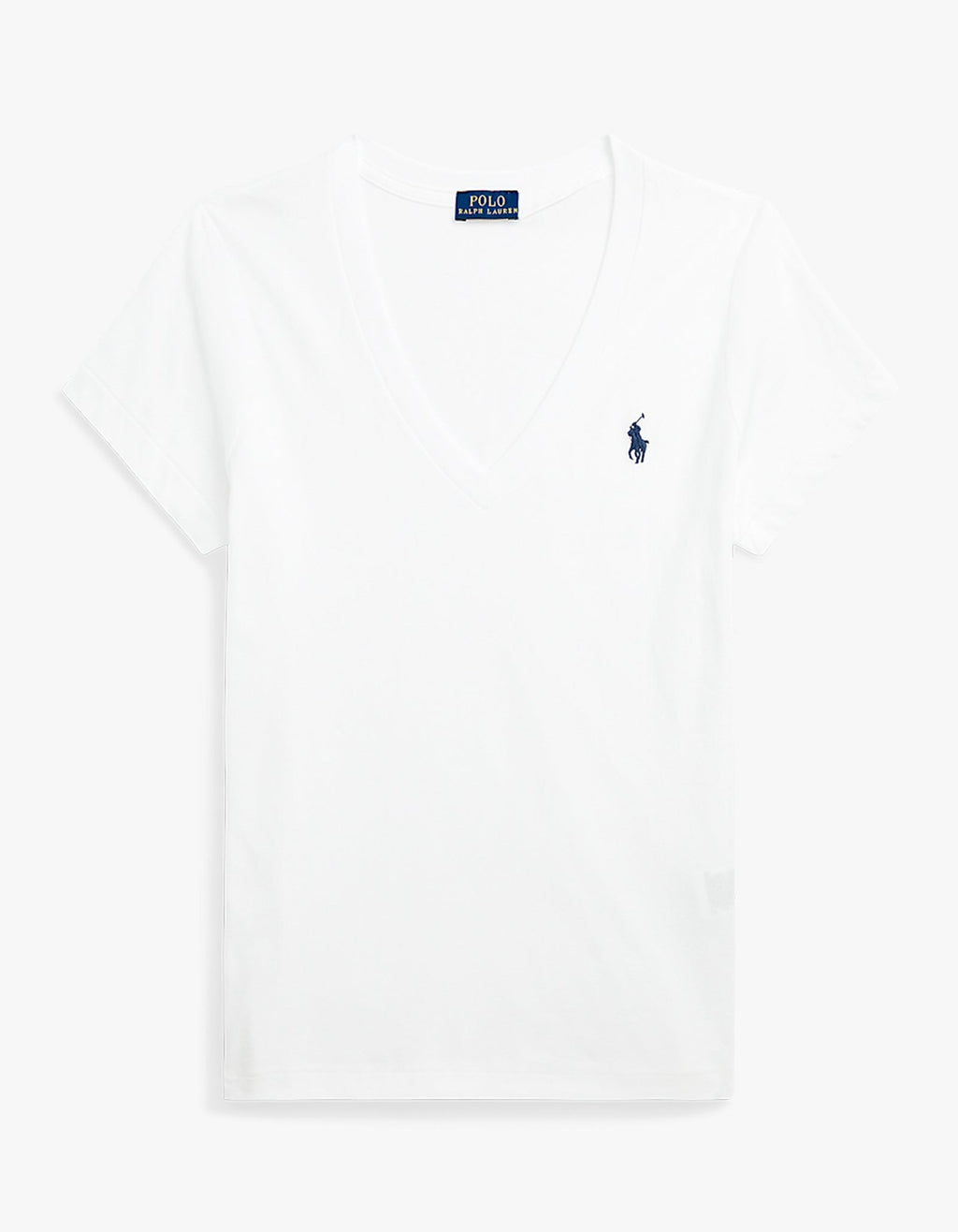 V Neck Short Sleeve T-Shirt - White