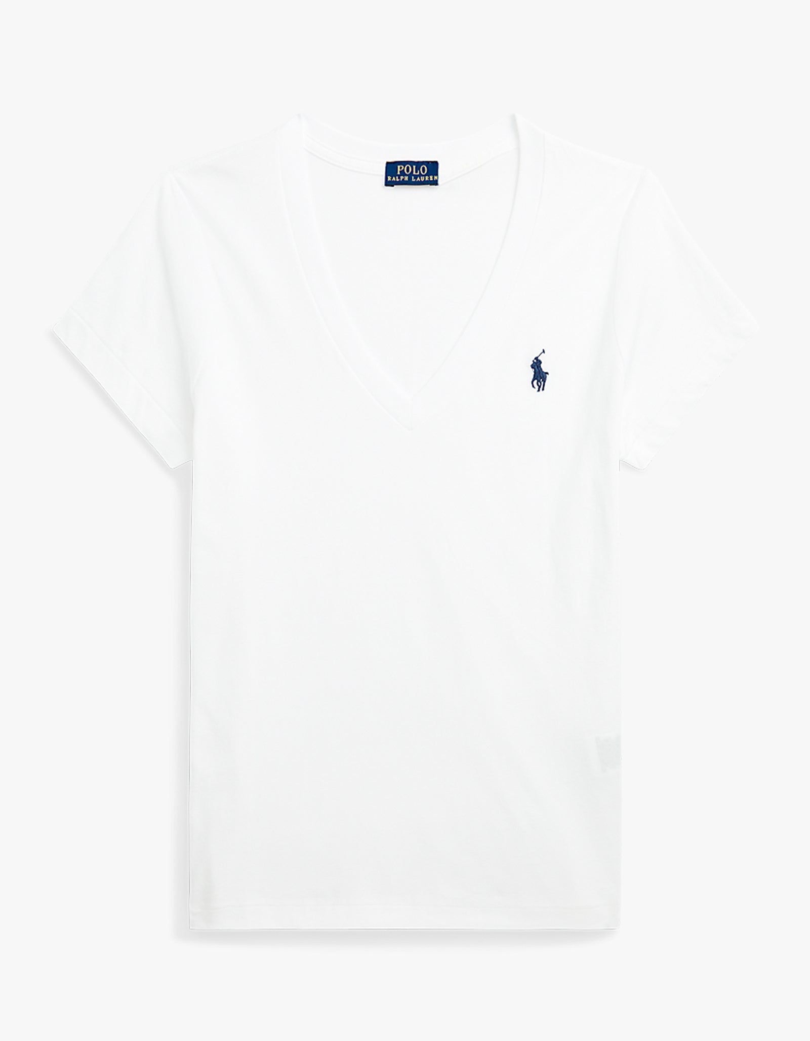 V Neck Short Sleeve T-Shirt - White